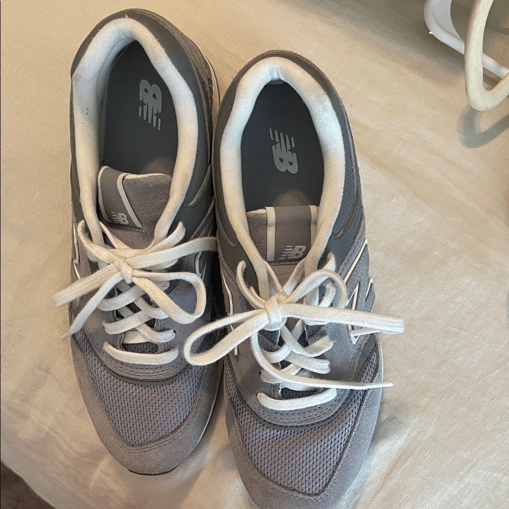 New Balance Women's Gray and White Sneakers